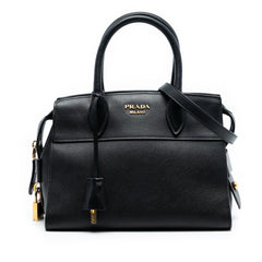 Prada Small Saffiano and City Calf Esplanade Satchel