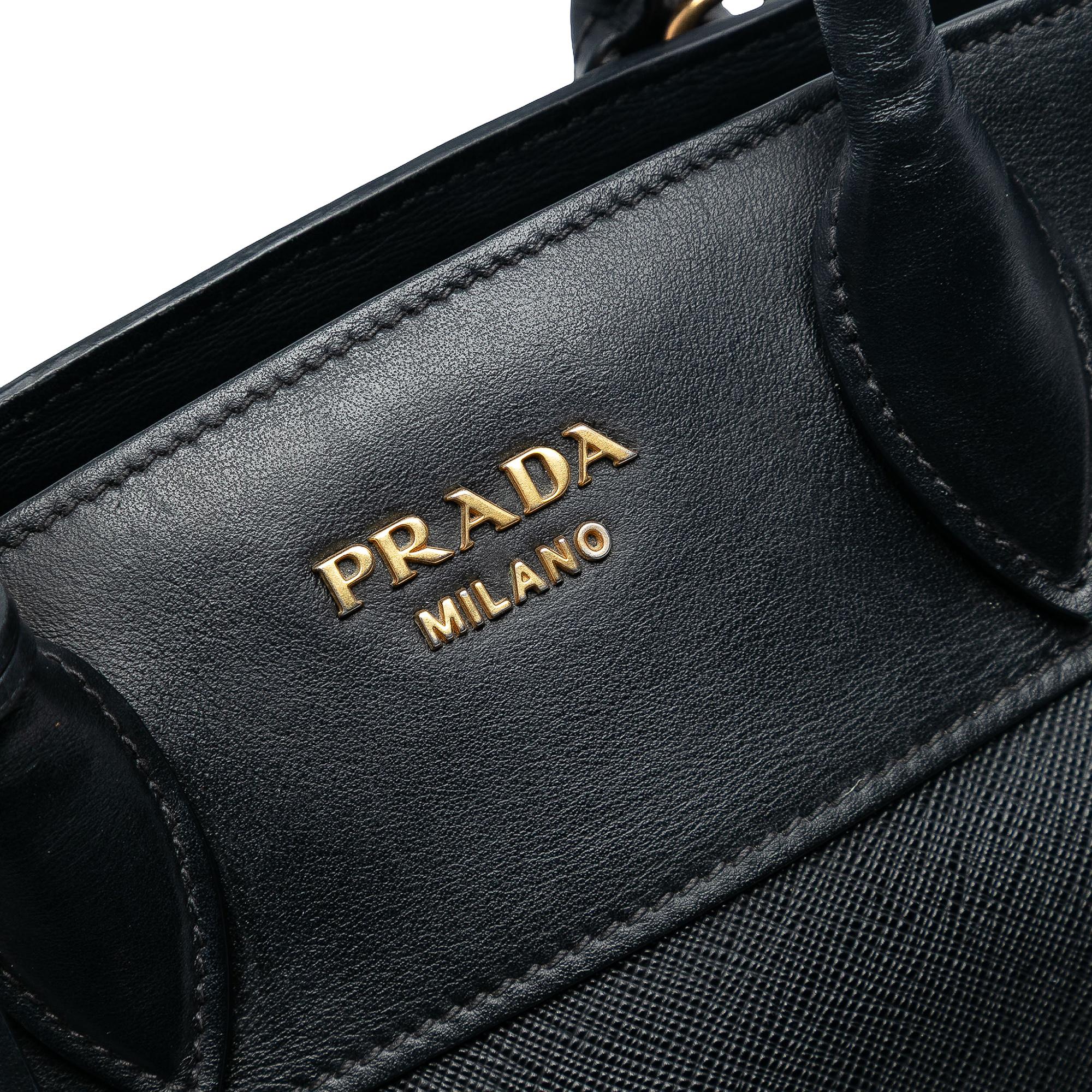 Prada Small Saffiano and City Calf Esplanade Satchel