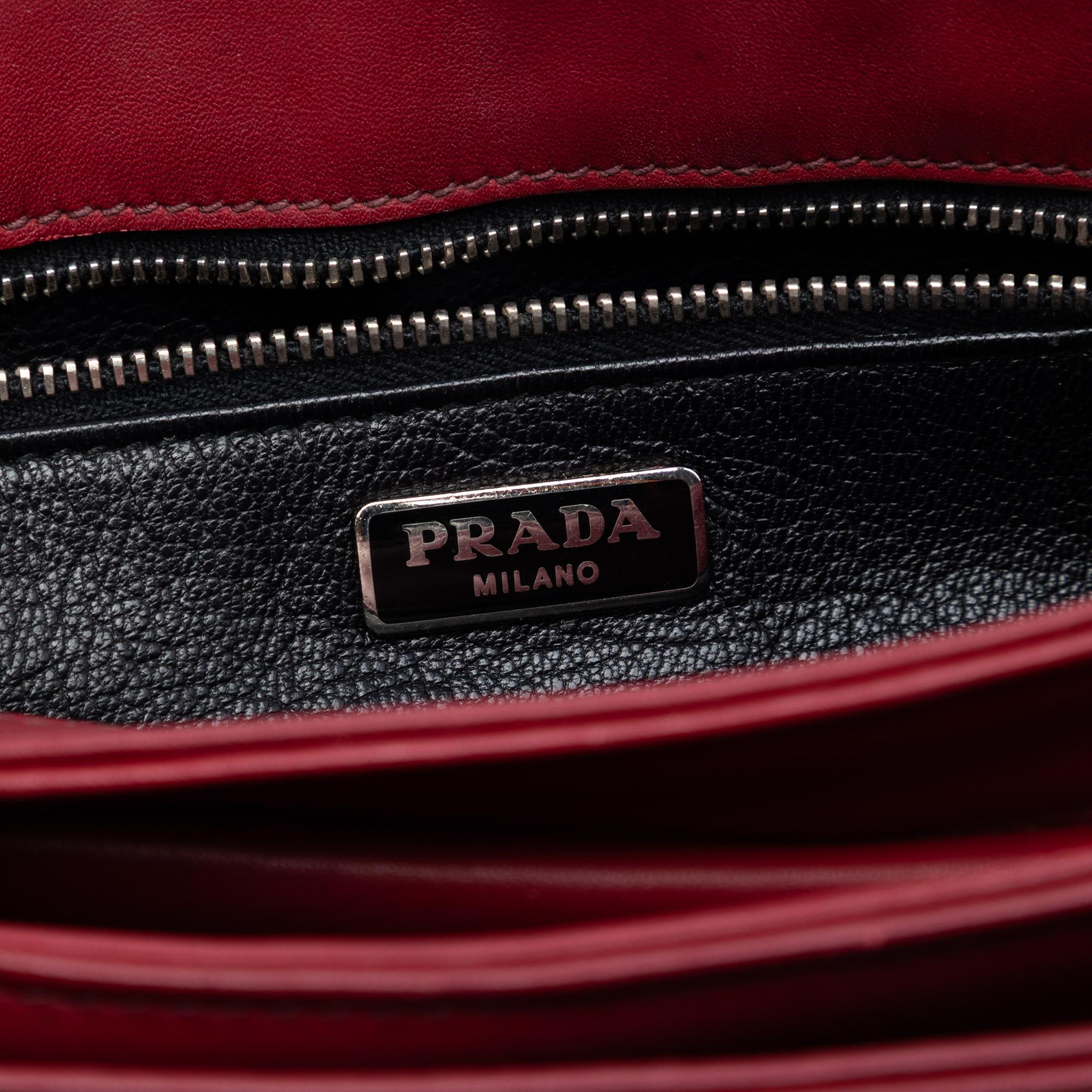 Prada Soft Calf Chain Crossbody