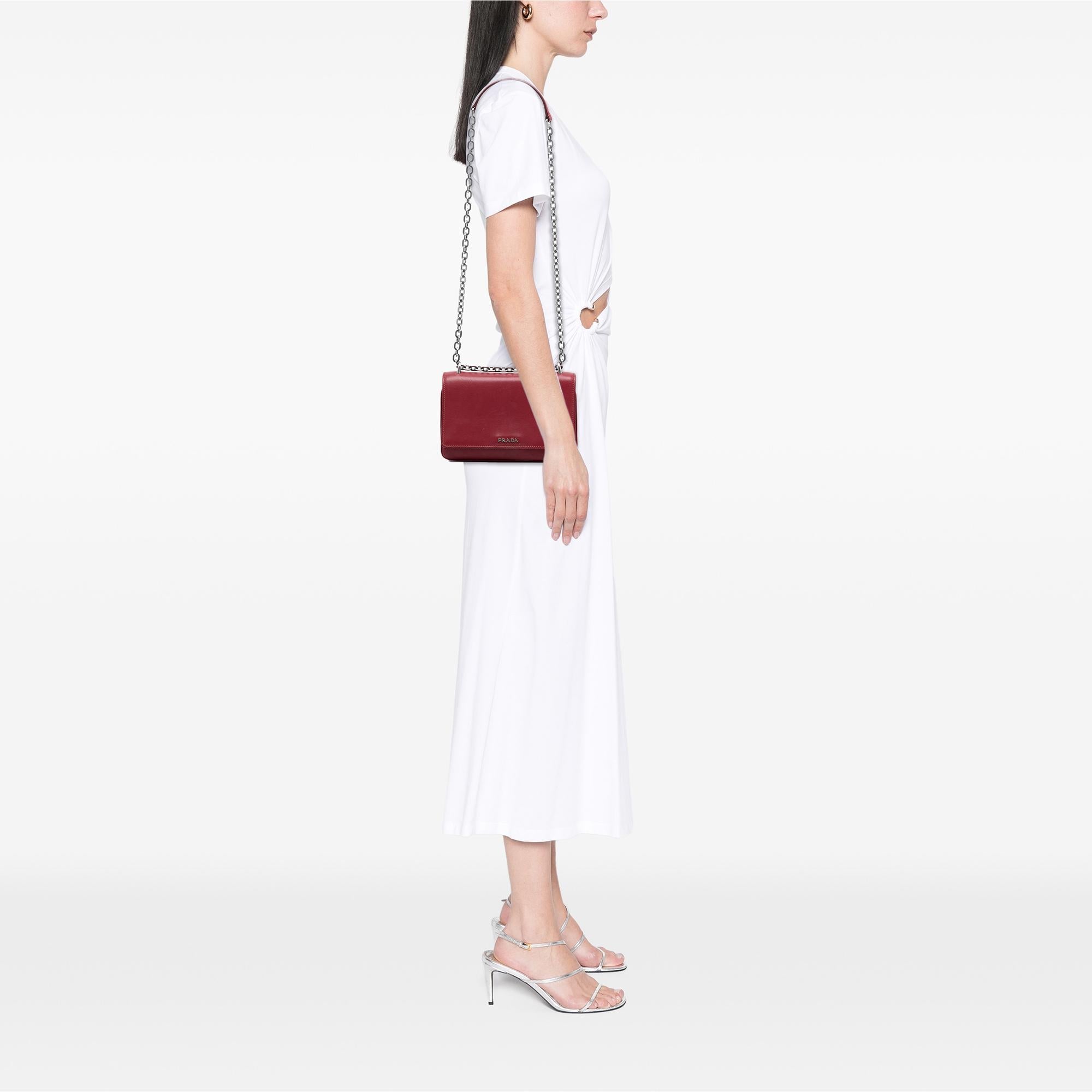 Prada Soft Calf Chain Crossbody