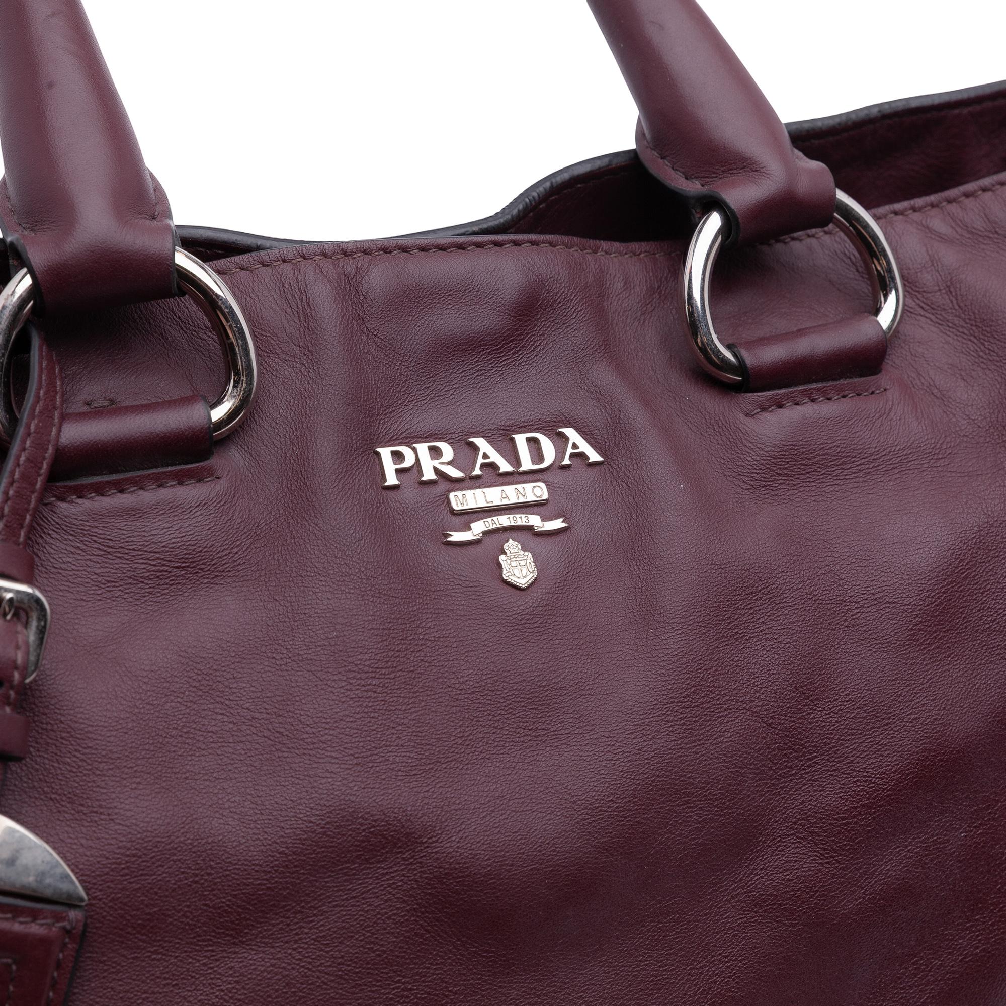 Prada Soft Calf Convertible Shopper Tote