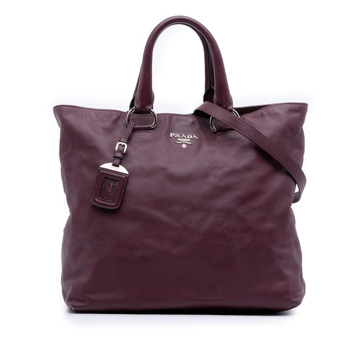 Prada Soft Calf Convertible Shopper Tote