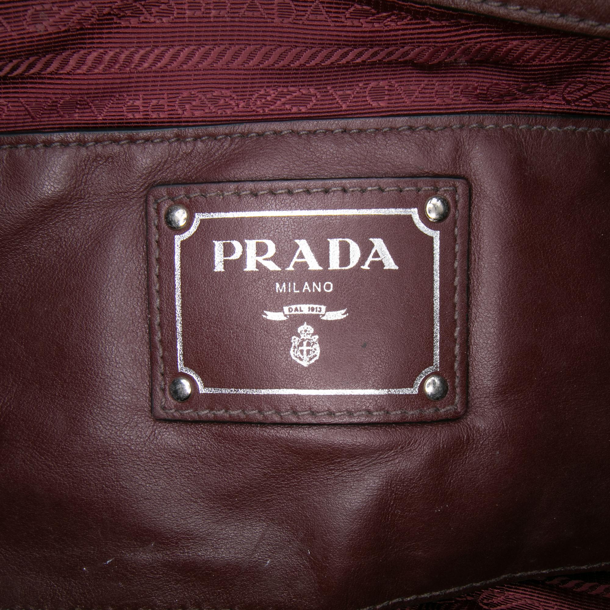 Prada Soft Calf Convertible Shopper Tote