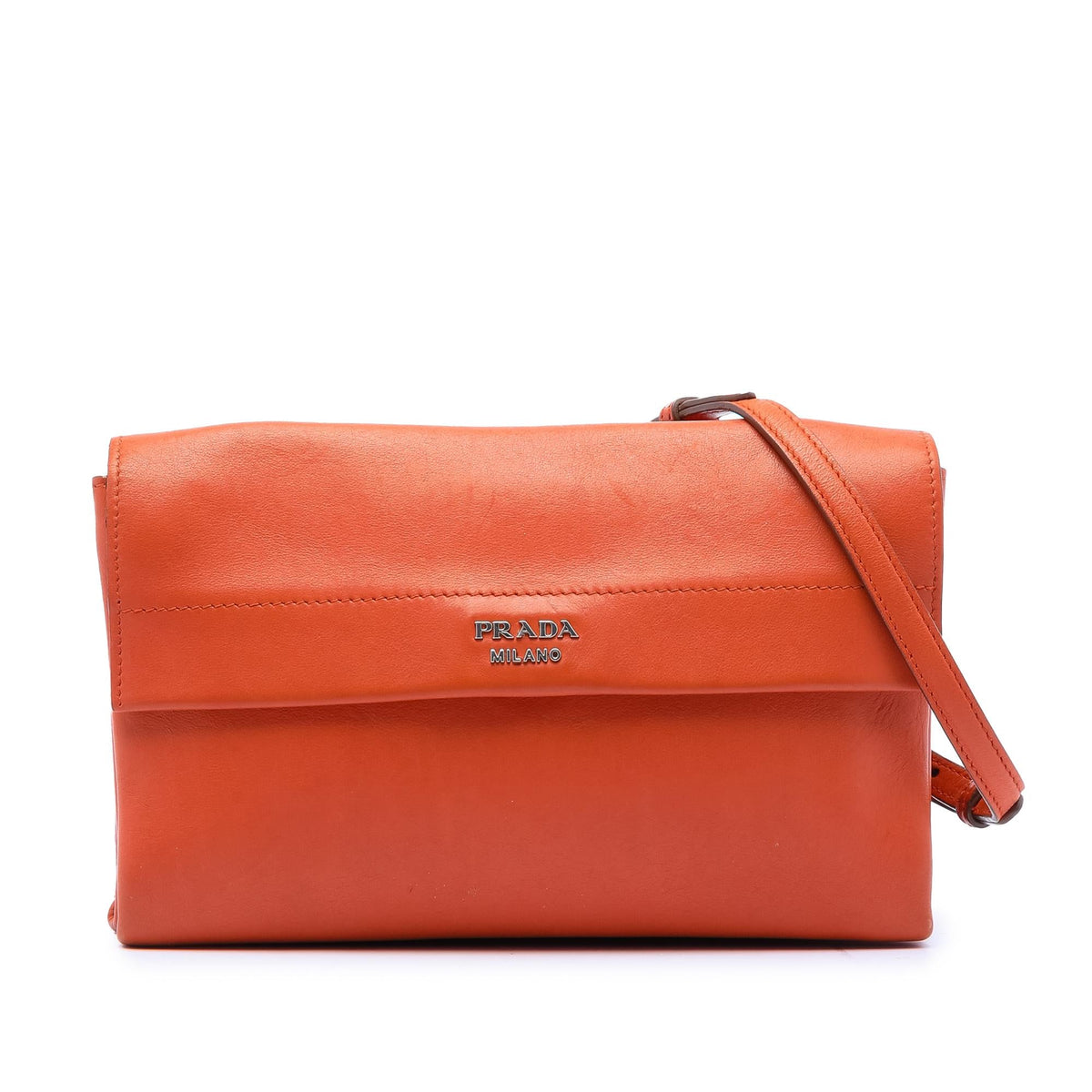 Prada Soft Calf Double Turnlock Crossbody