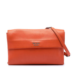 Prada Soft Calf Double Turnlock Crossbody