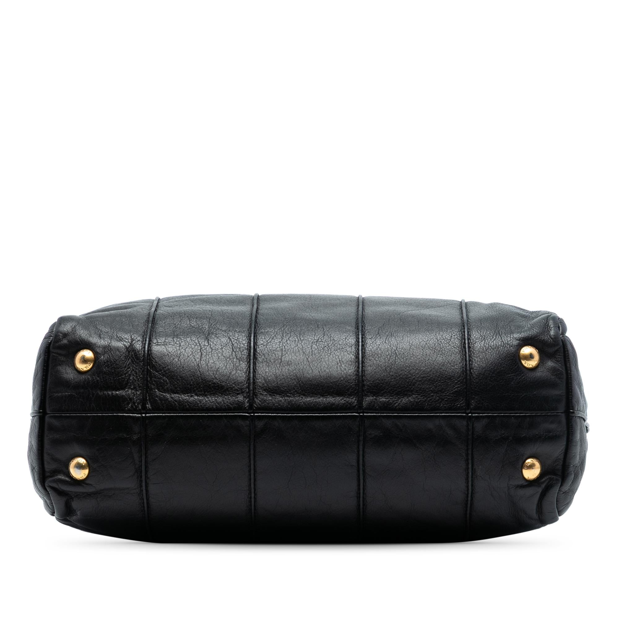 Prada Soft Calf Frame Top Handle Bag