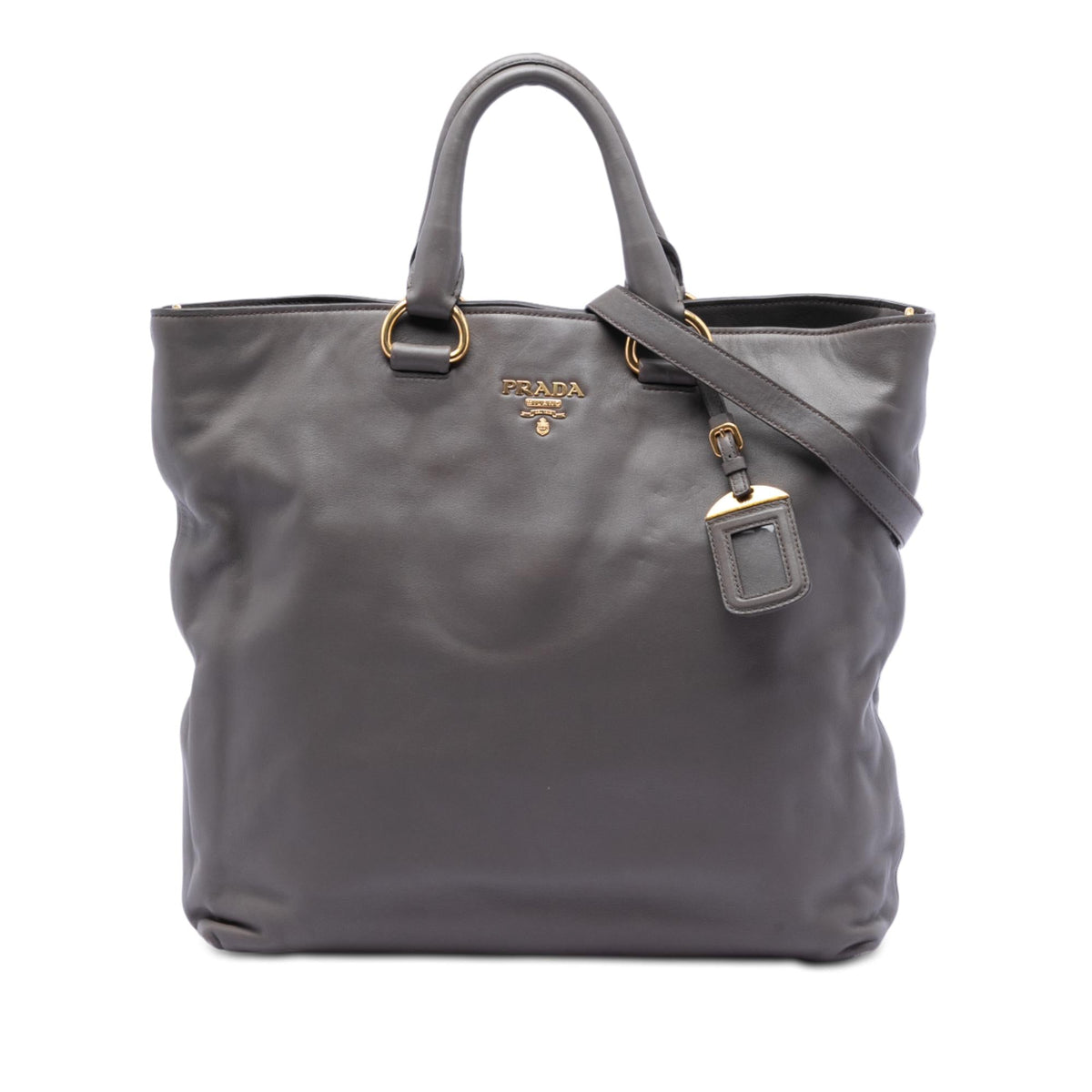 Prada Soft Calf Open Convertible Tote