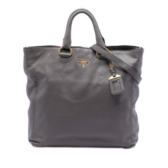 Prada Soft Calf Open Convertible Tote