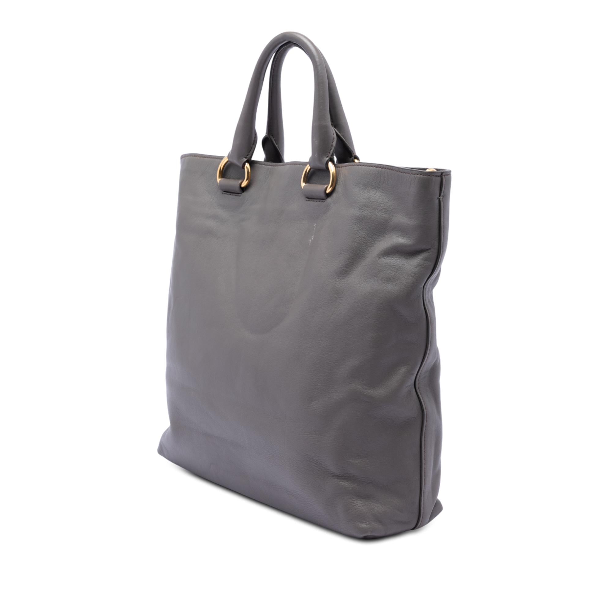 Prada Soft Calf Open Convertible Tote