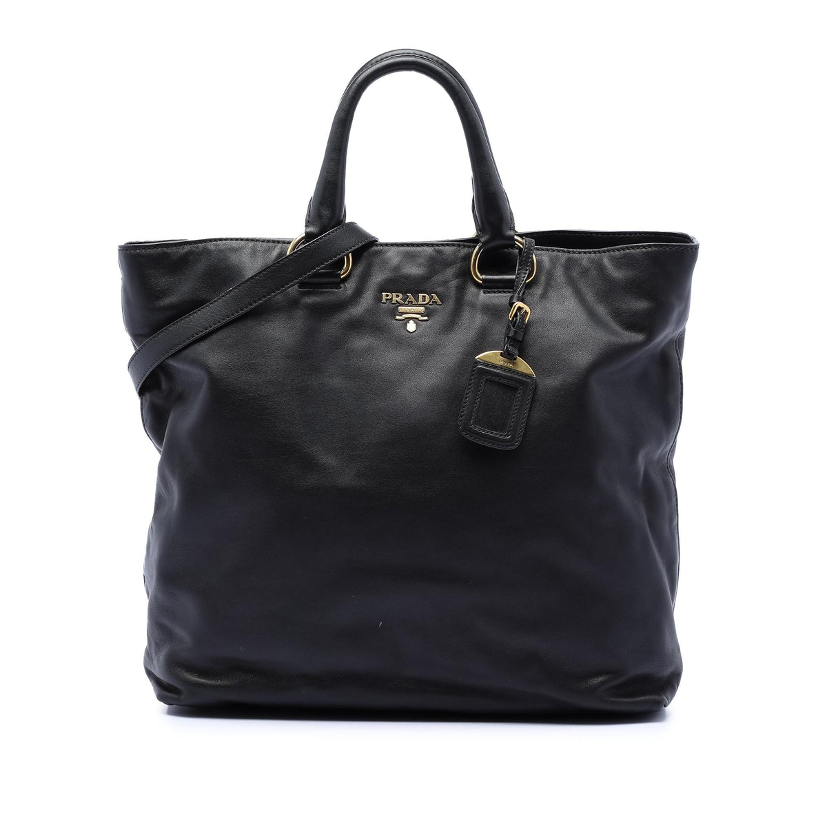 Prada Soft Calf Open Convertible Tote