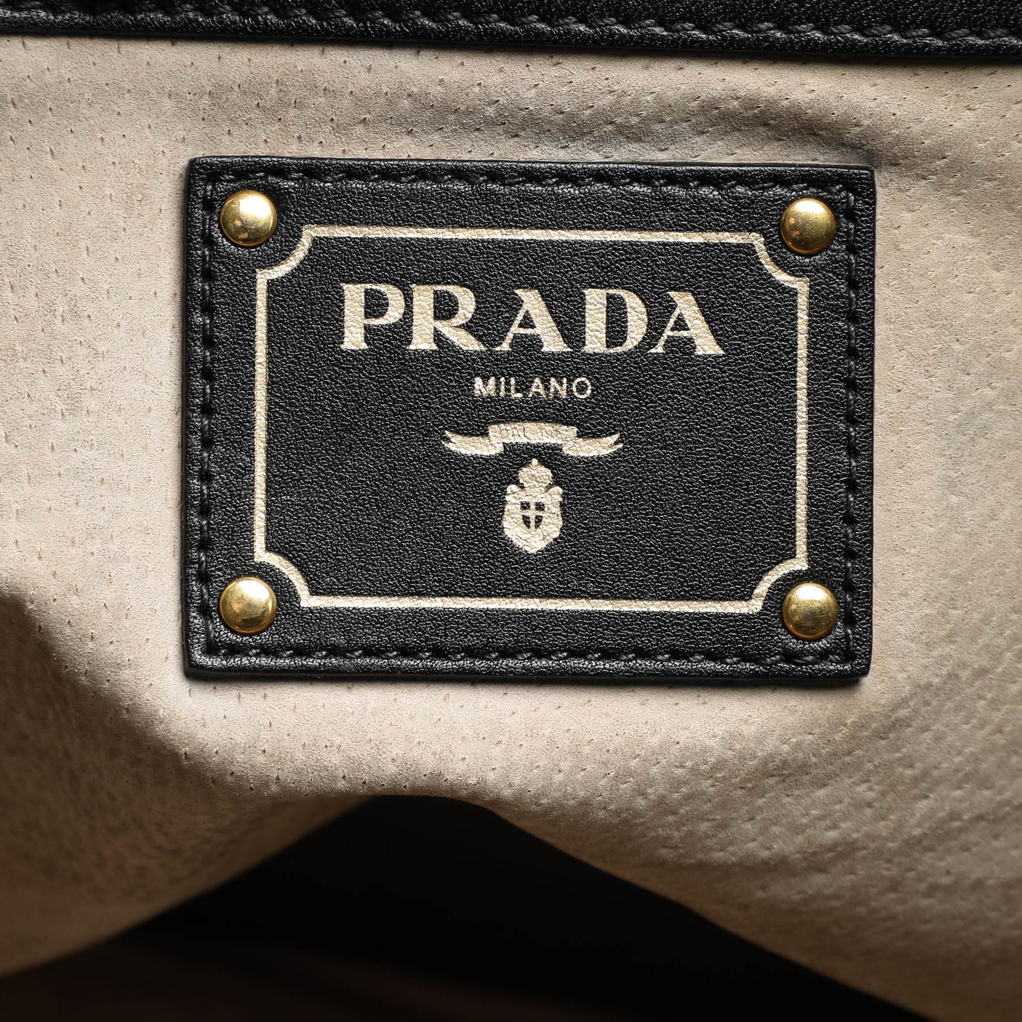 Prada Soft Calf Open Convertible Tote