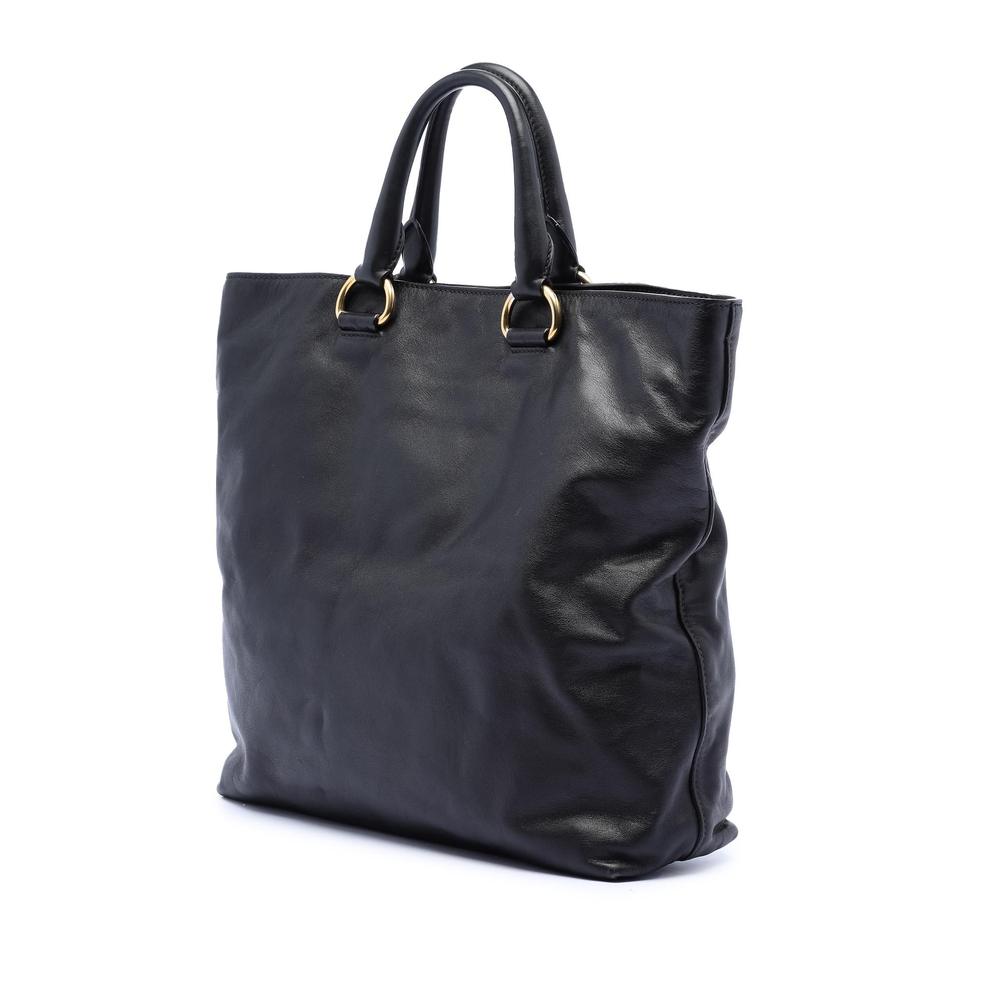 Prada Soft Calf Open Convertible Tote