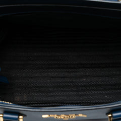 Prada Soft Calf Trimmed Saffiano Zippered Convertible Tote