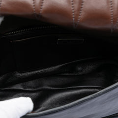 Prada Soft Calfskin Double Sided Flap Messenger Bag