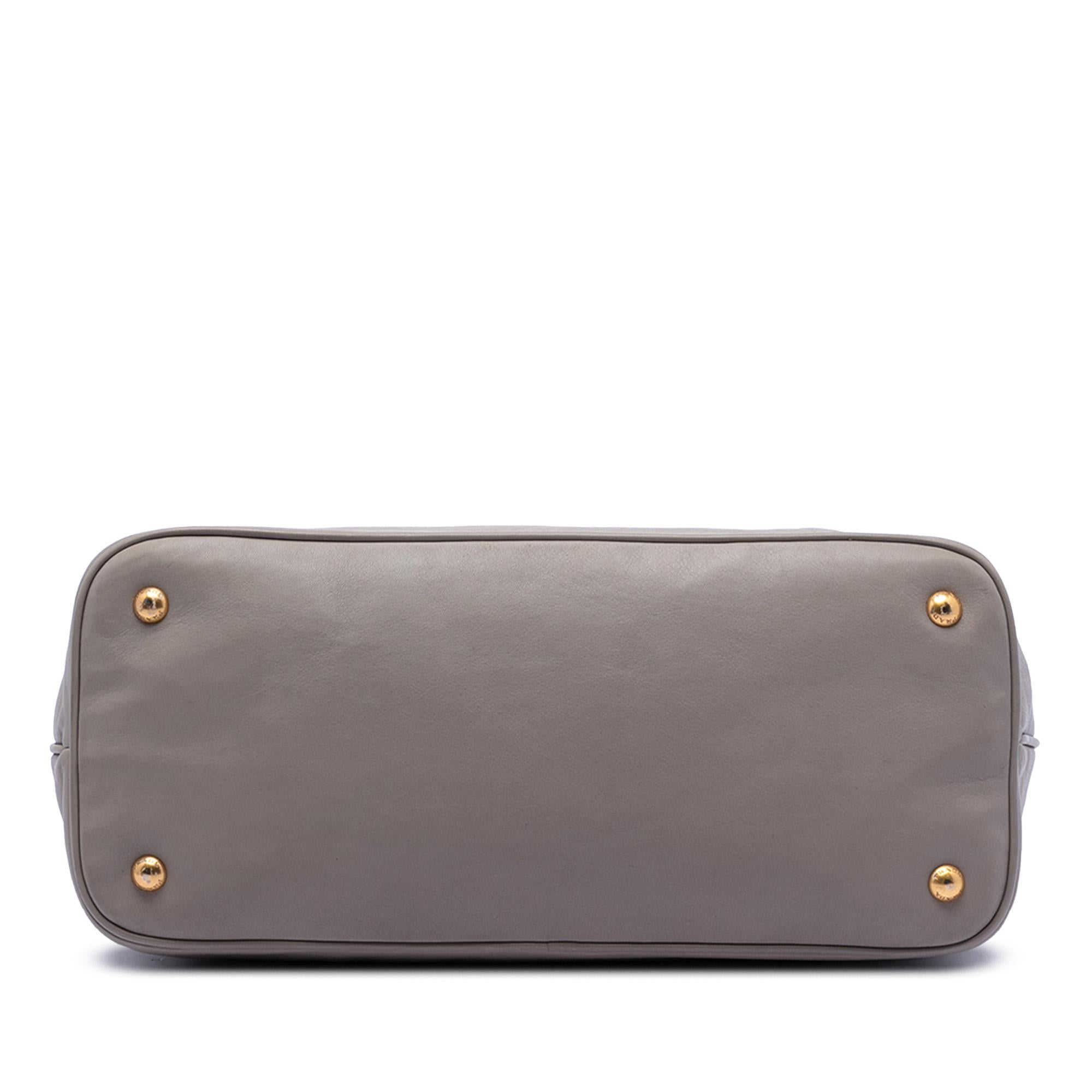 Prada Soft Calfskin Open Convertible Shopping Tote