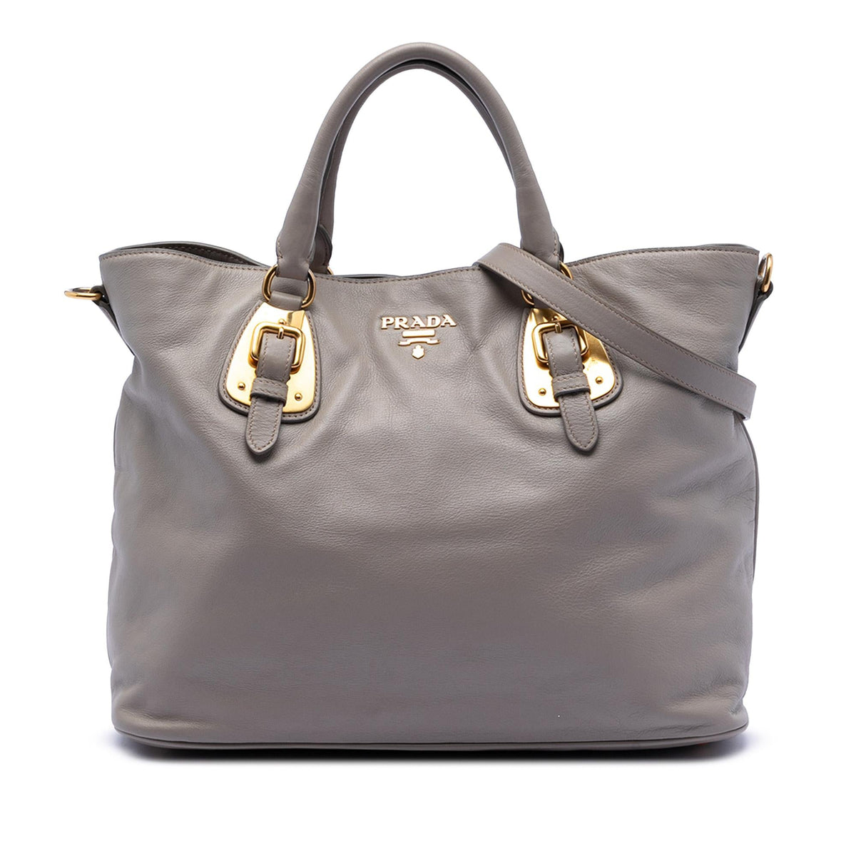 Prada Soft Calfskin Open Convertible Shopping Tote