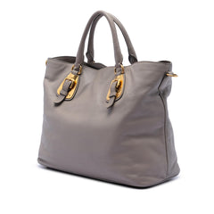 Prada Soft Calfskin Open Convertible Shopping Tote
