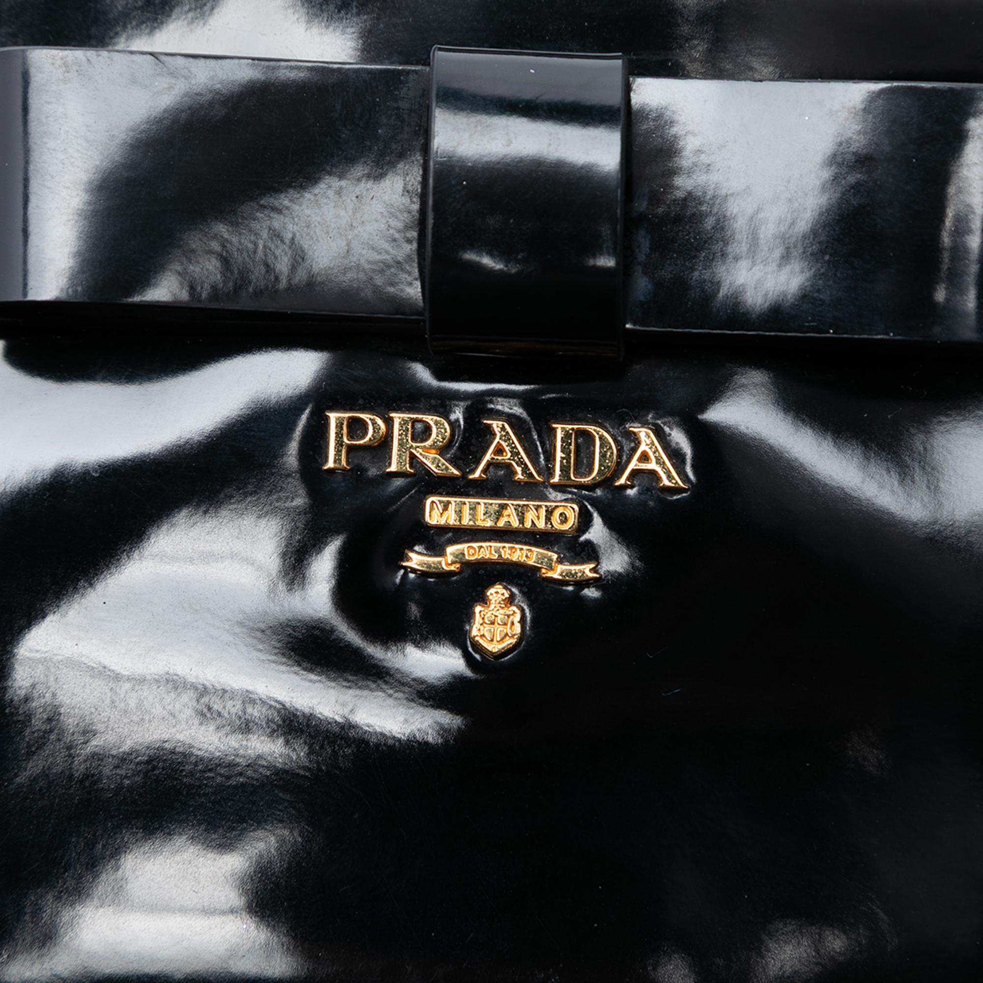 Prada Spazzolato Bow Pochette