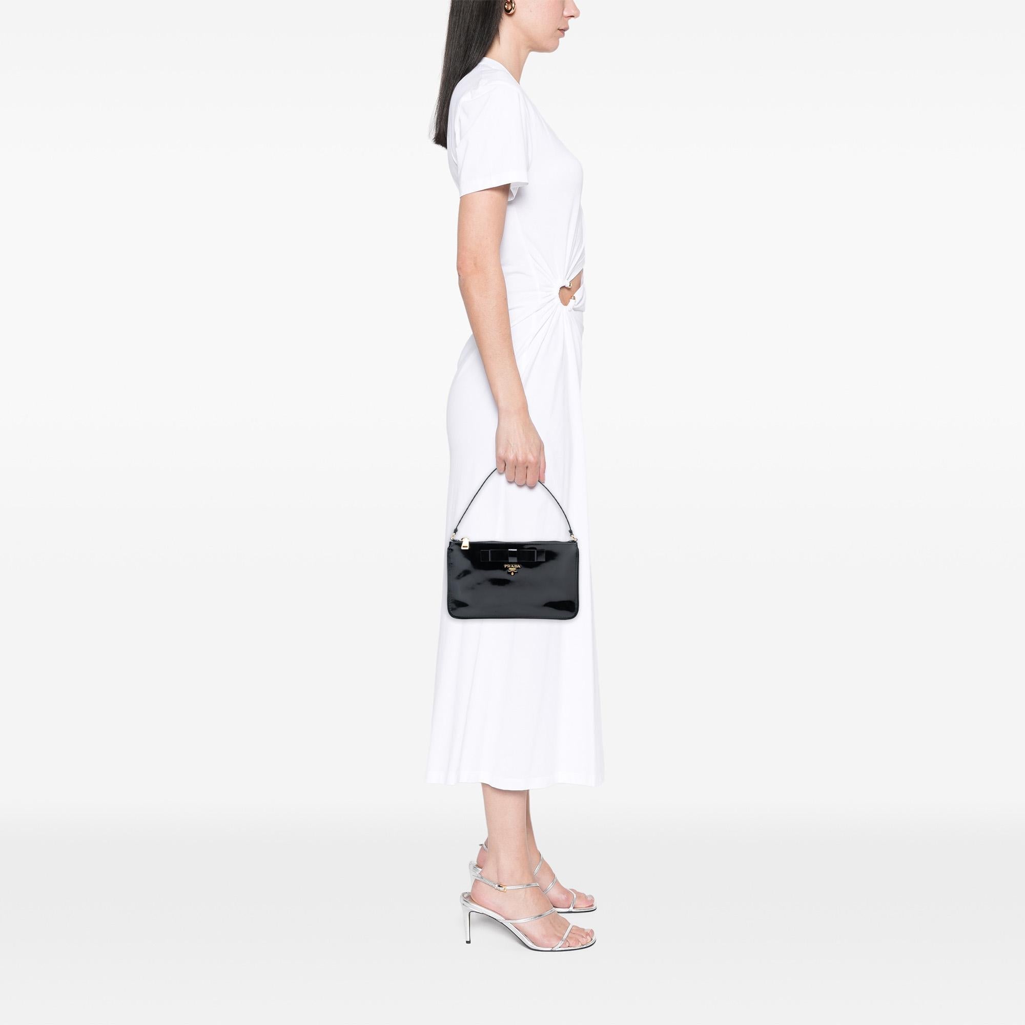 Prada Spazzolato Bow Pochette