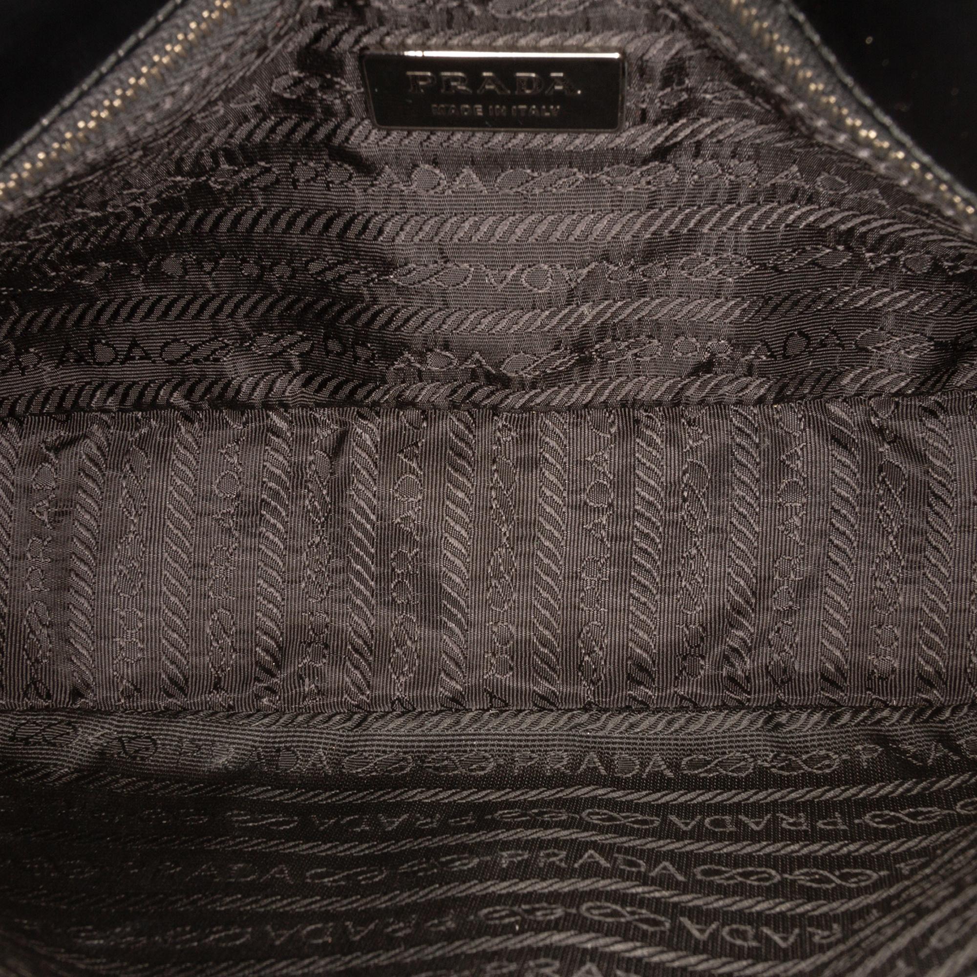 Prada Spazzolato Flap Handbag