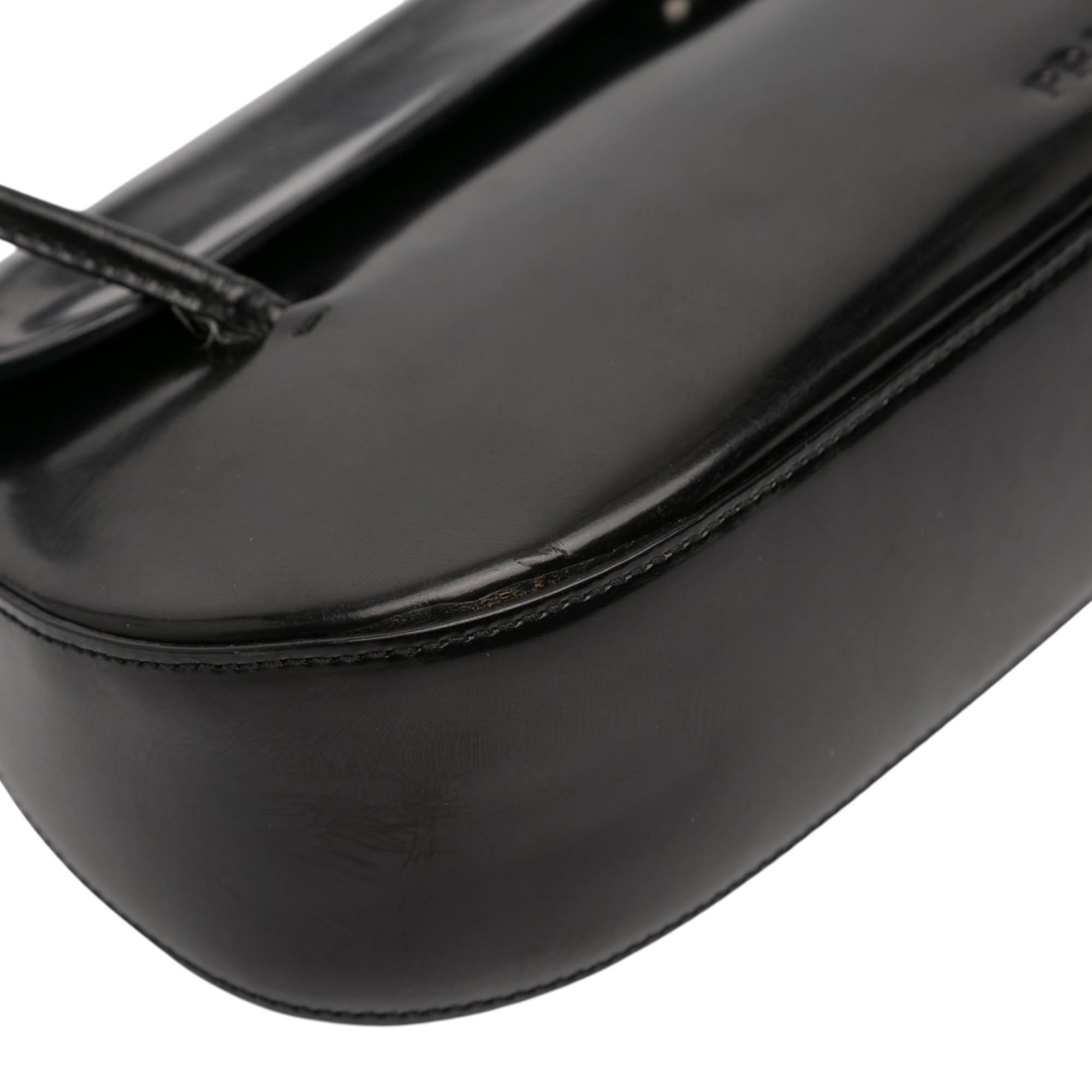 Prada Spazzolato Flap Handbag