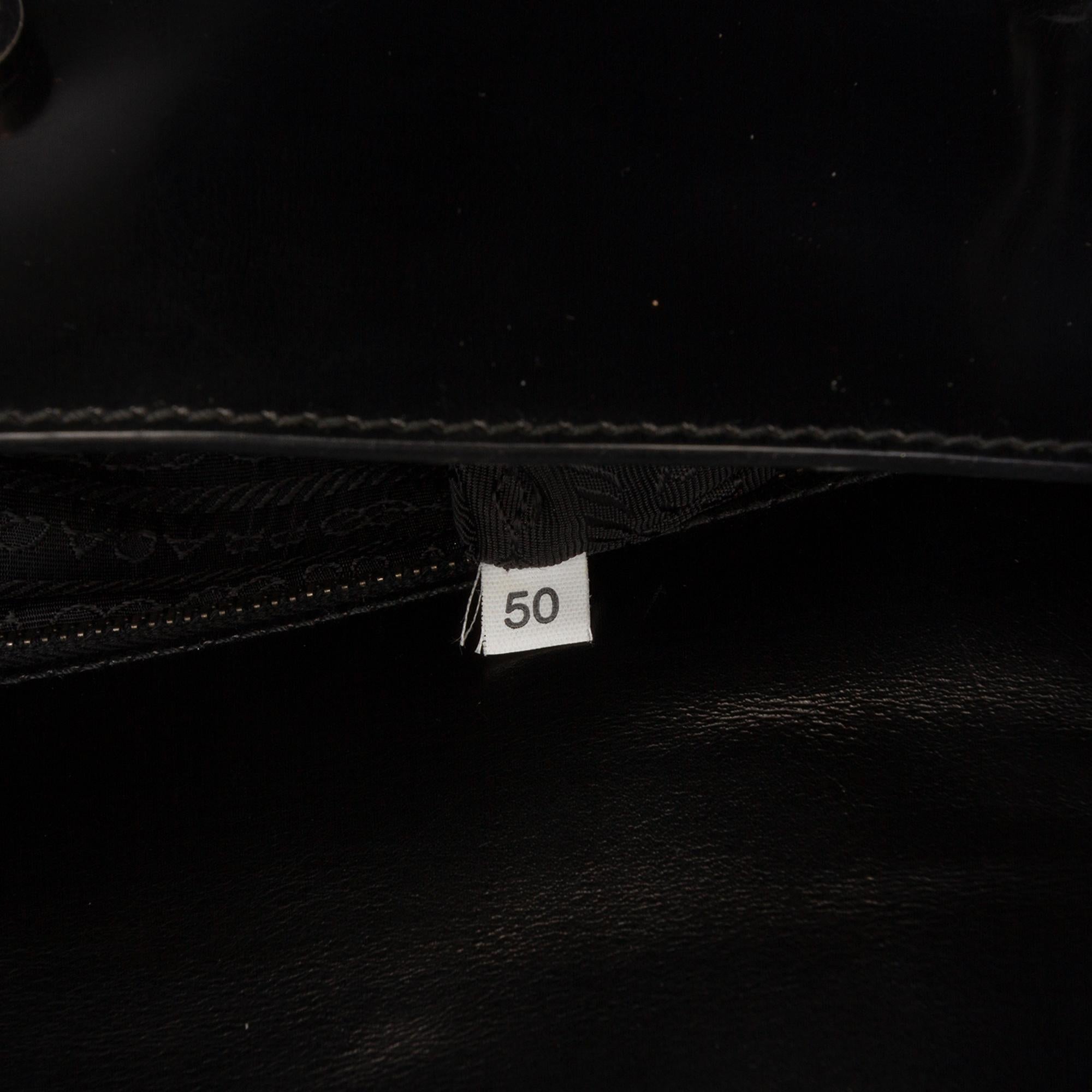 Prada Spazzolato Flap Handbag