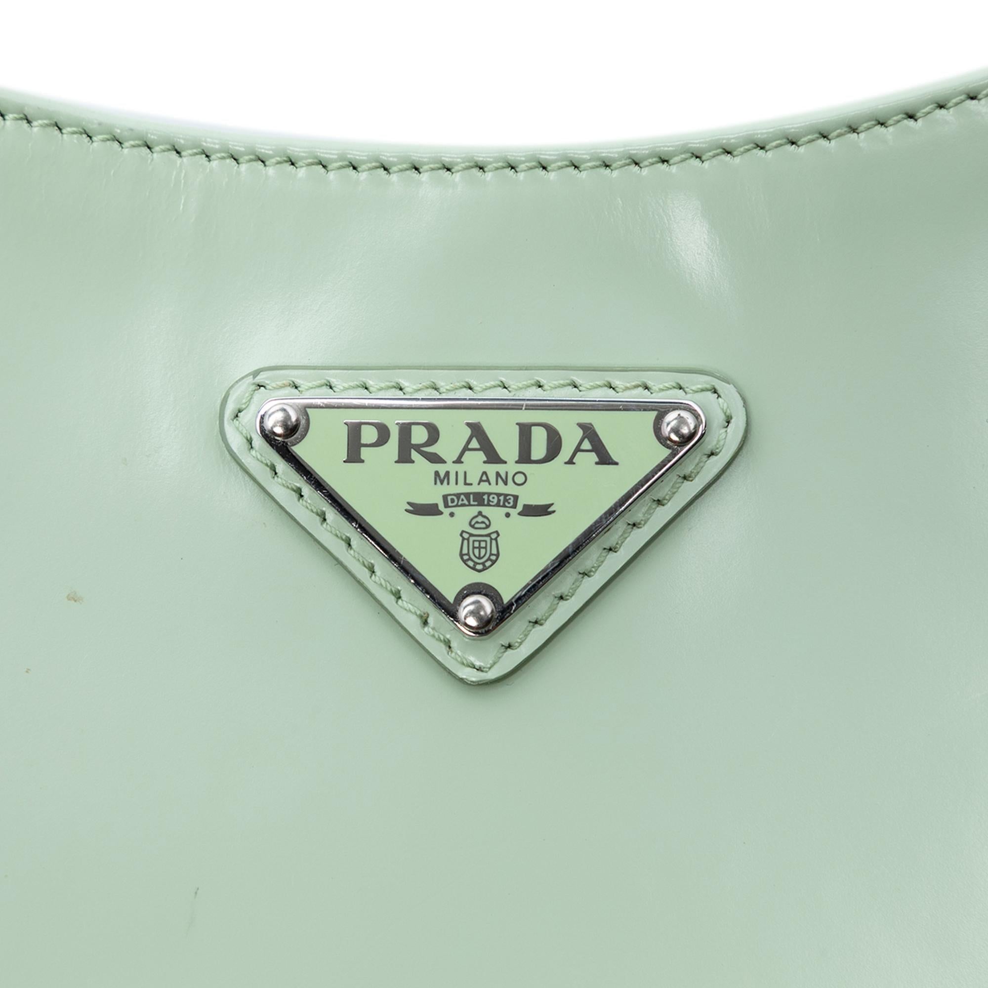 Prada Spazzolato Leather Cleo Shoulder Bag