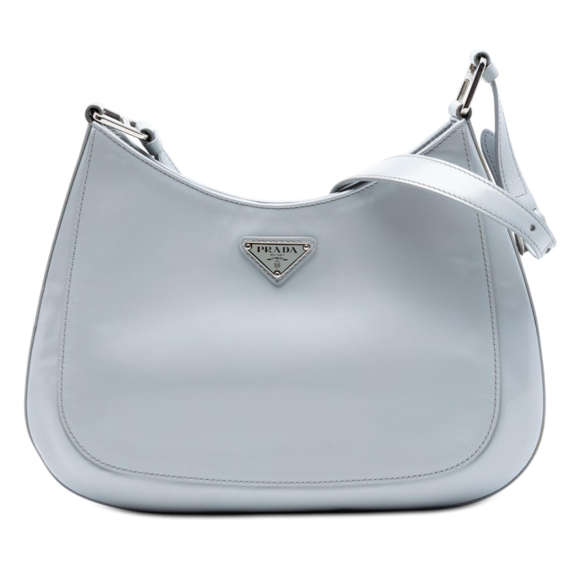 Prada Spazzolato Leather Cleo Shoulder Bag