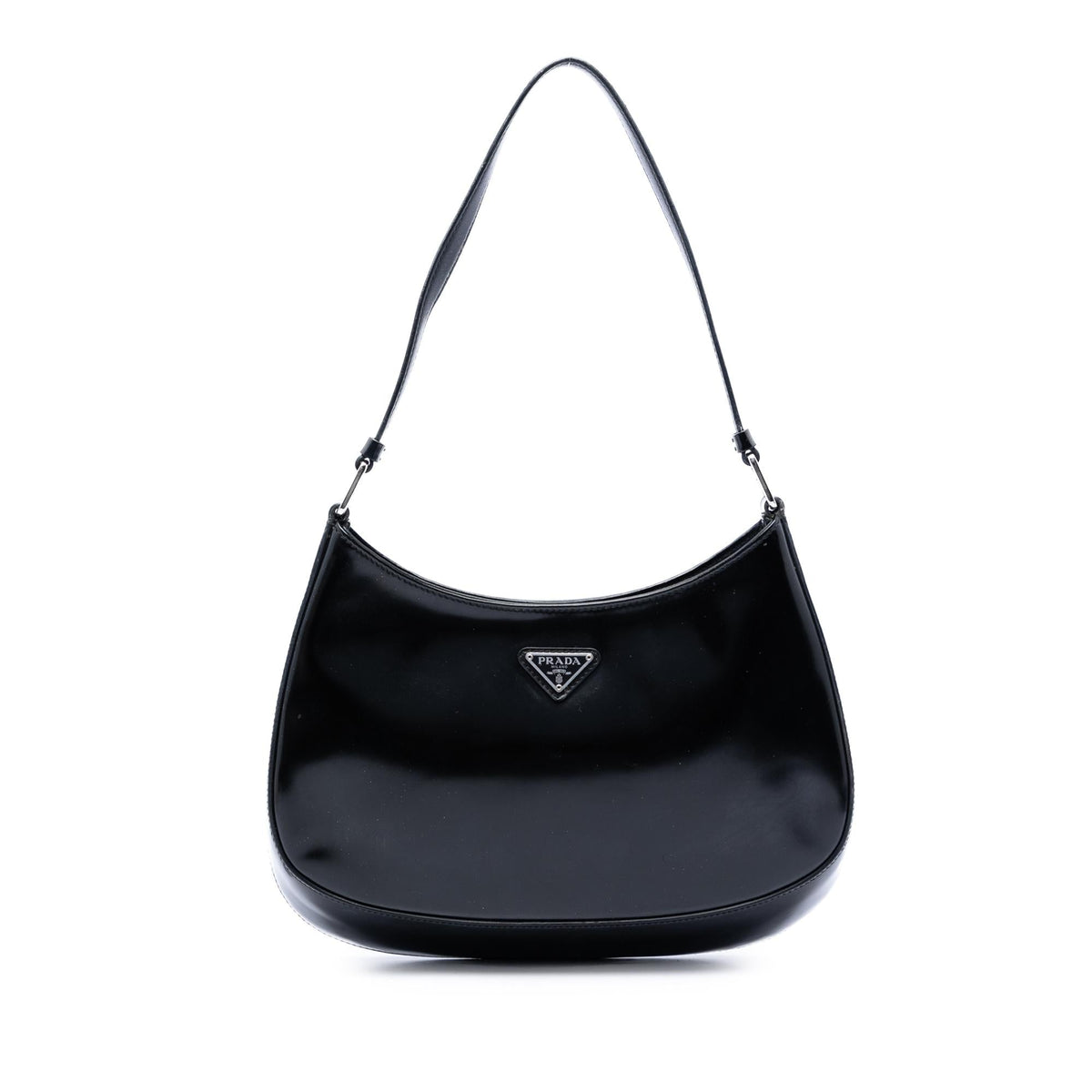 Prada Spazzolato Leather Cleo Shoulder Bag