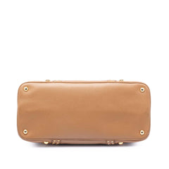 Prada Studded Saffiano Cuir Promenade Satchel