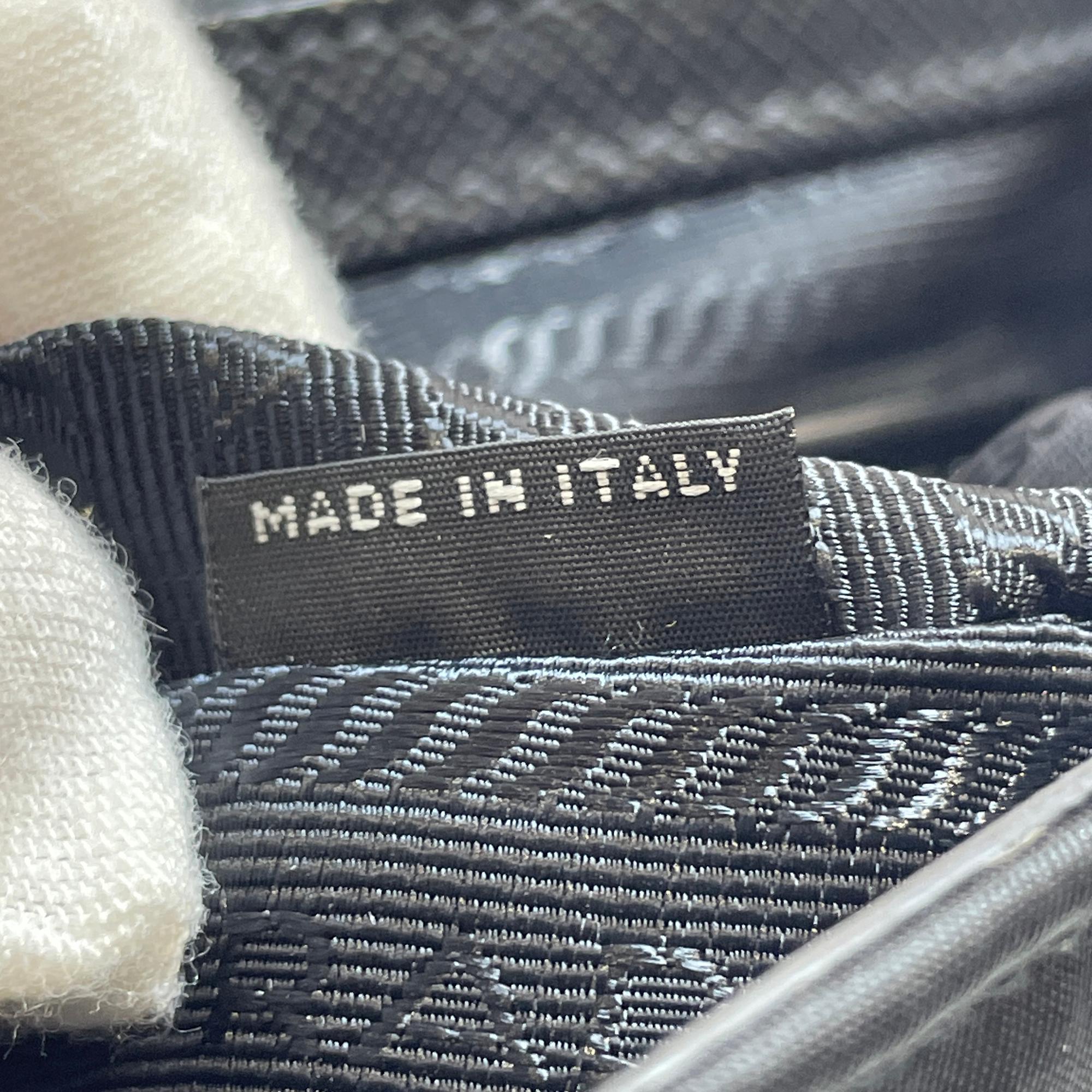 Prada Tartan Saffiano Trimmed Tessuto Satchel