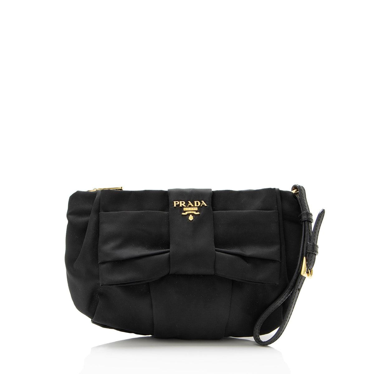 Prada Tessuto Bow Wristlet