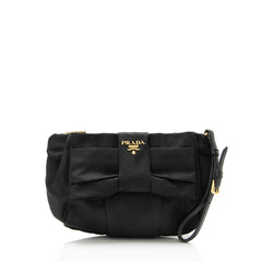 Prada Tessuto Bow Wristlet