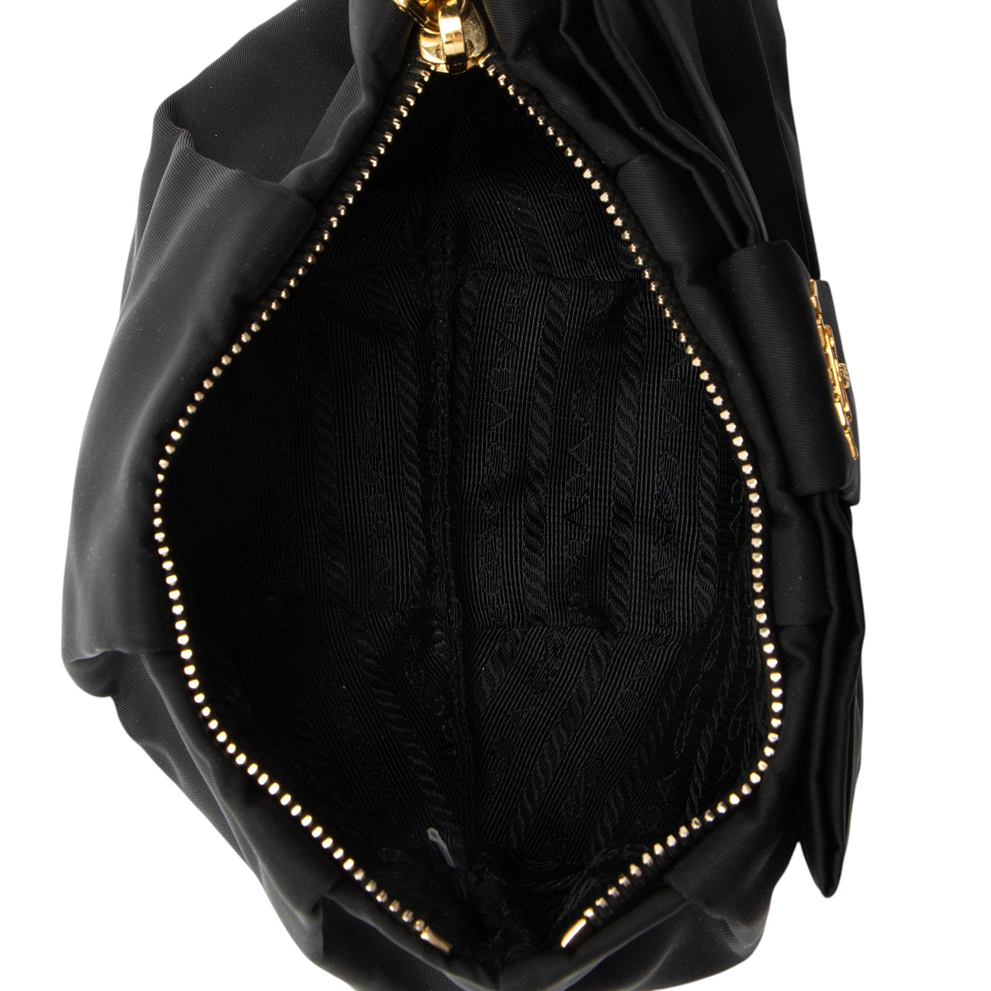 Prada Tessuto Bow Wristlet