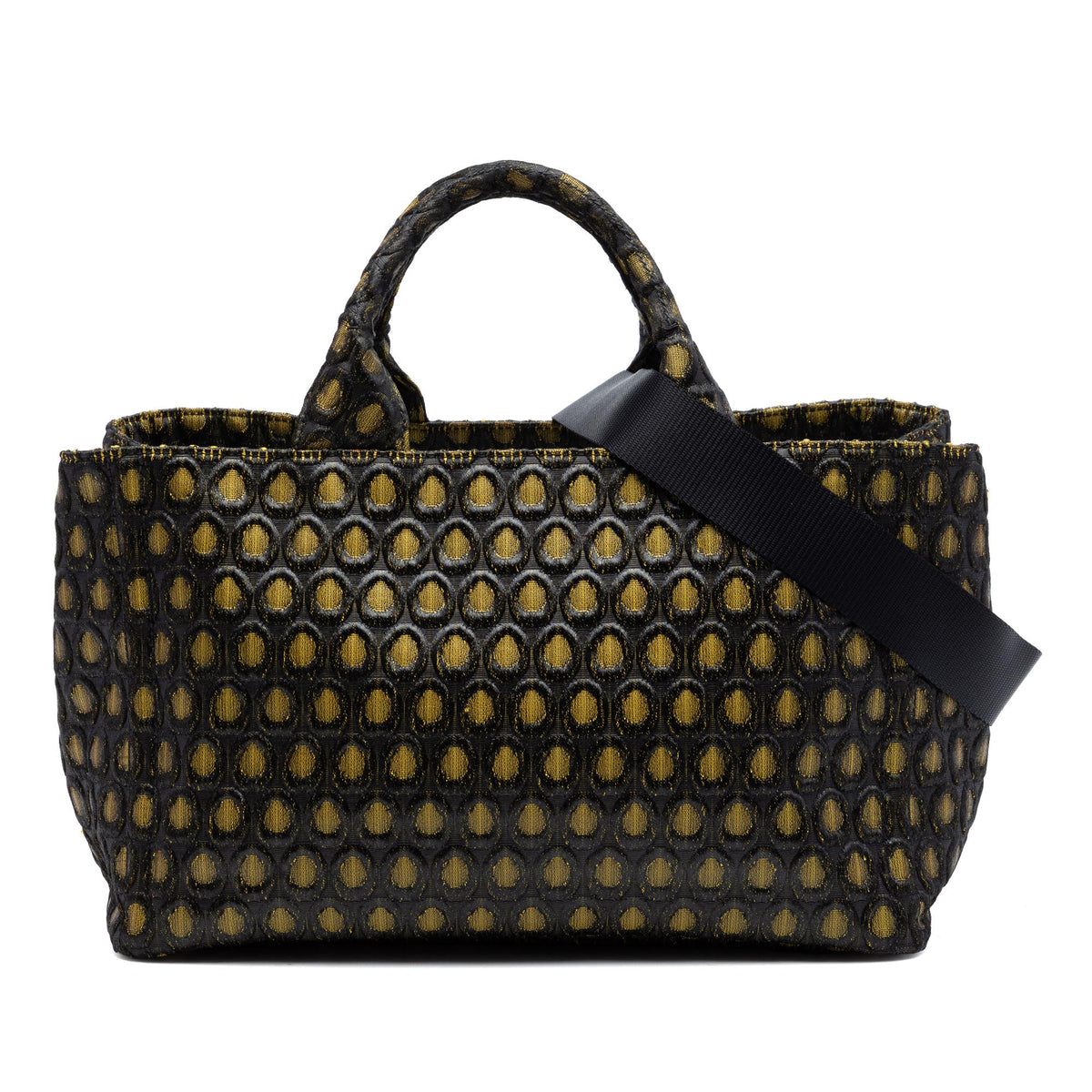 Prada Tessuto Broccato Canapa Tote