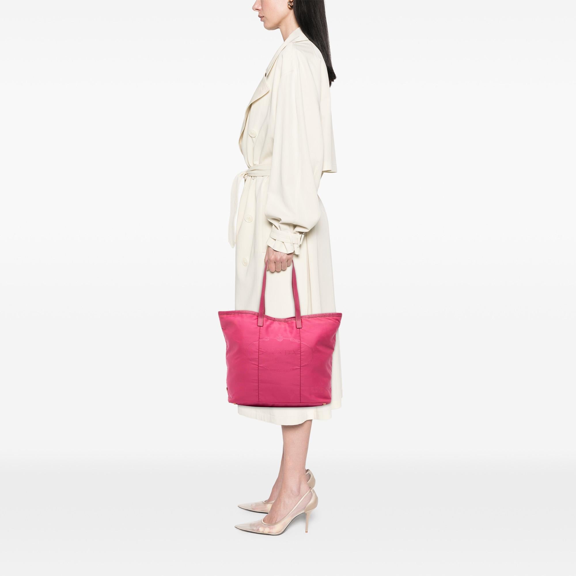 Prada Tessuto Canapa Logo Tote