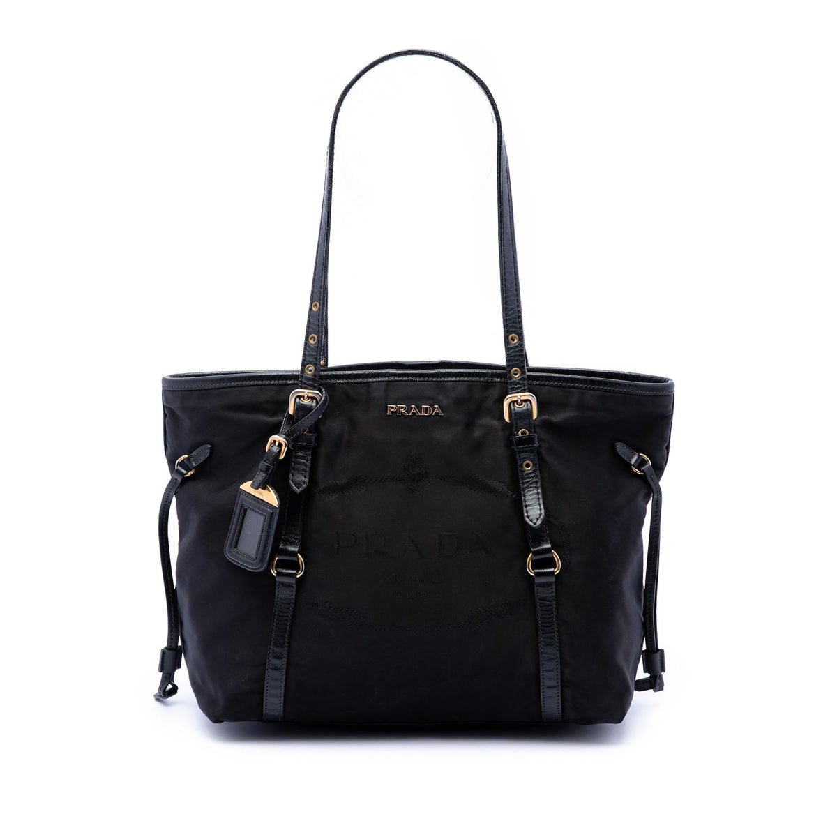 Prada Tessuto Canapa Logo Tote