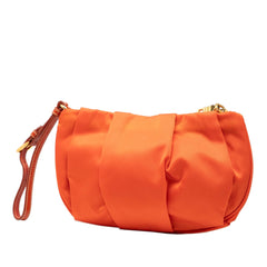 Prada Tessuto Canapa Logo Wristlet Clutch