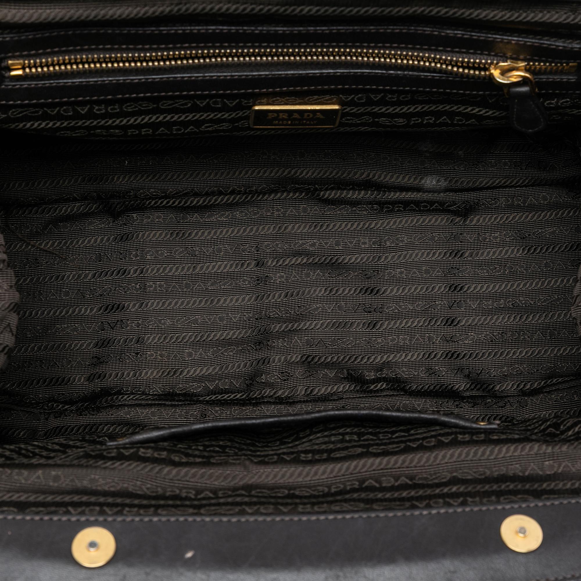 Prada Tessuto Gaufre Frame Handbag