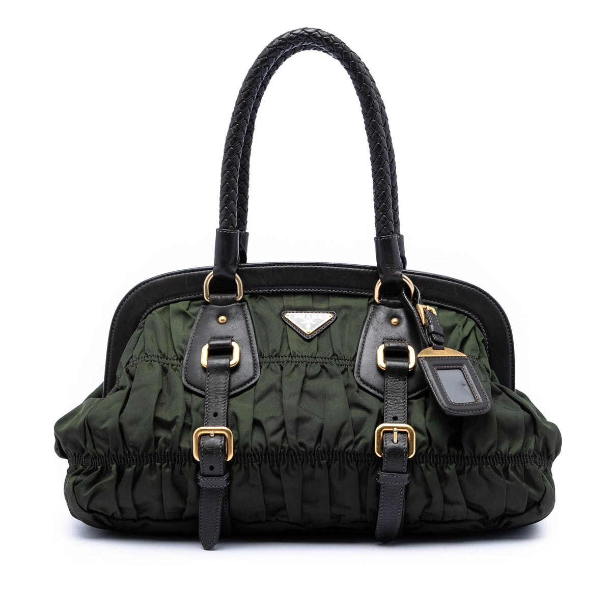 Prada Tessuto Gaufre Frame Handbag