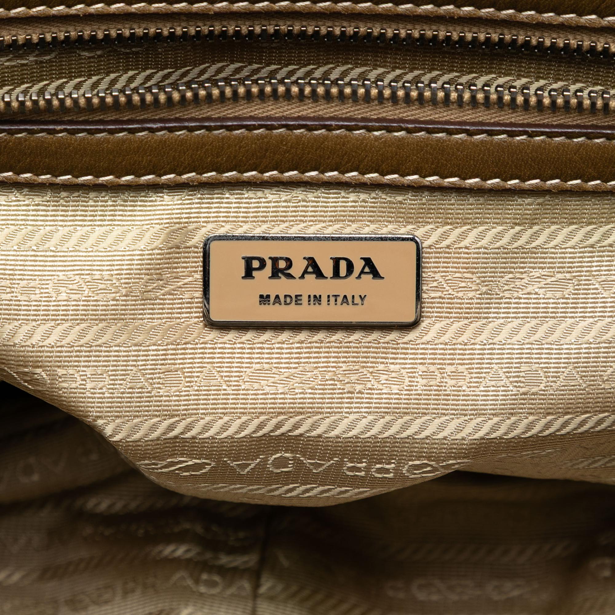 Prada Tessuto Gaufre Frame Tote