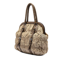 Prada Tessuto Gaufre Frame Tote