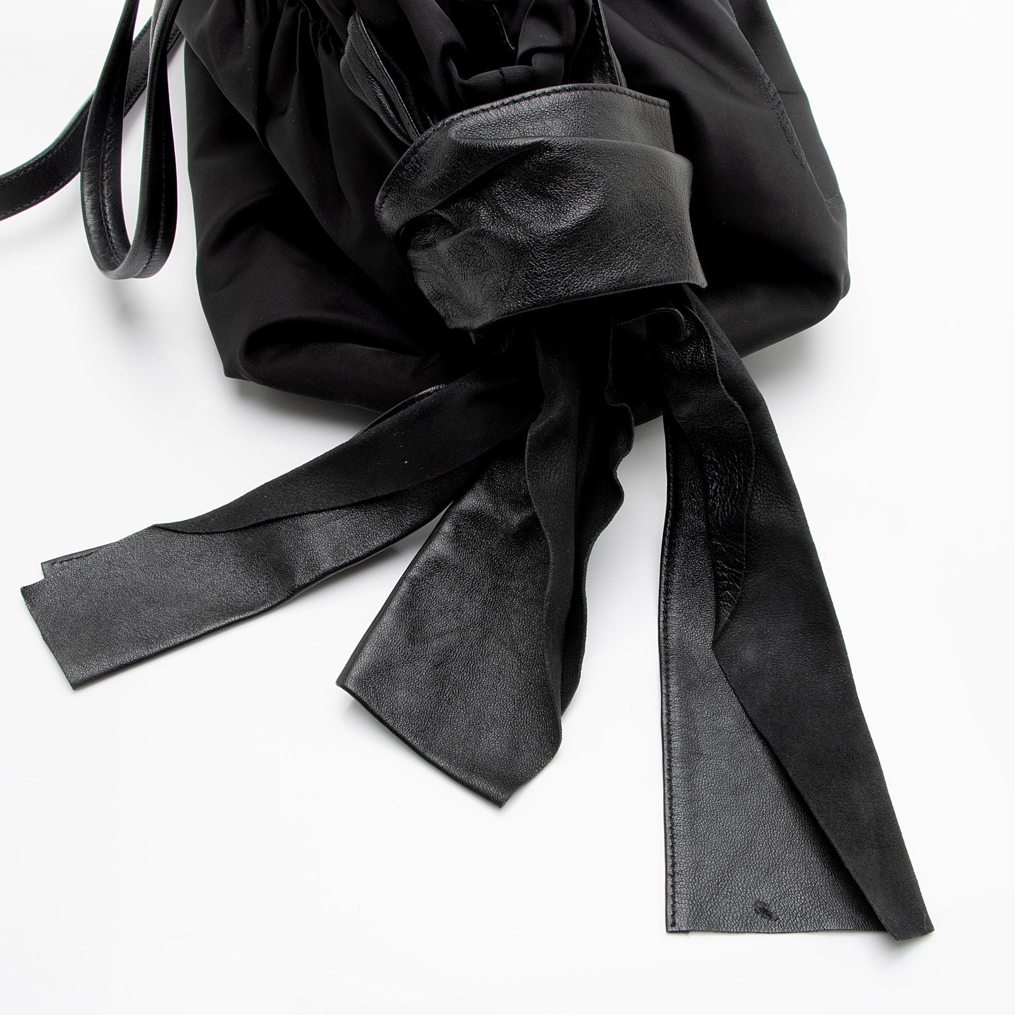 Prada Tessuto Logo Bow Tote