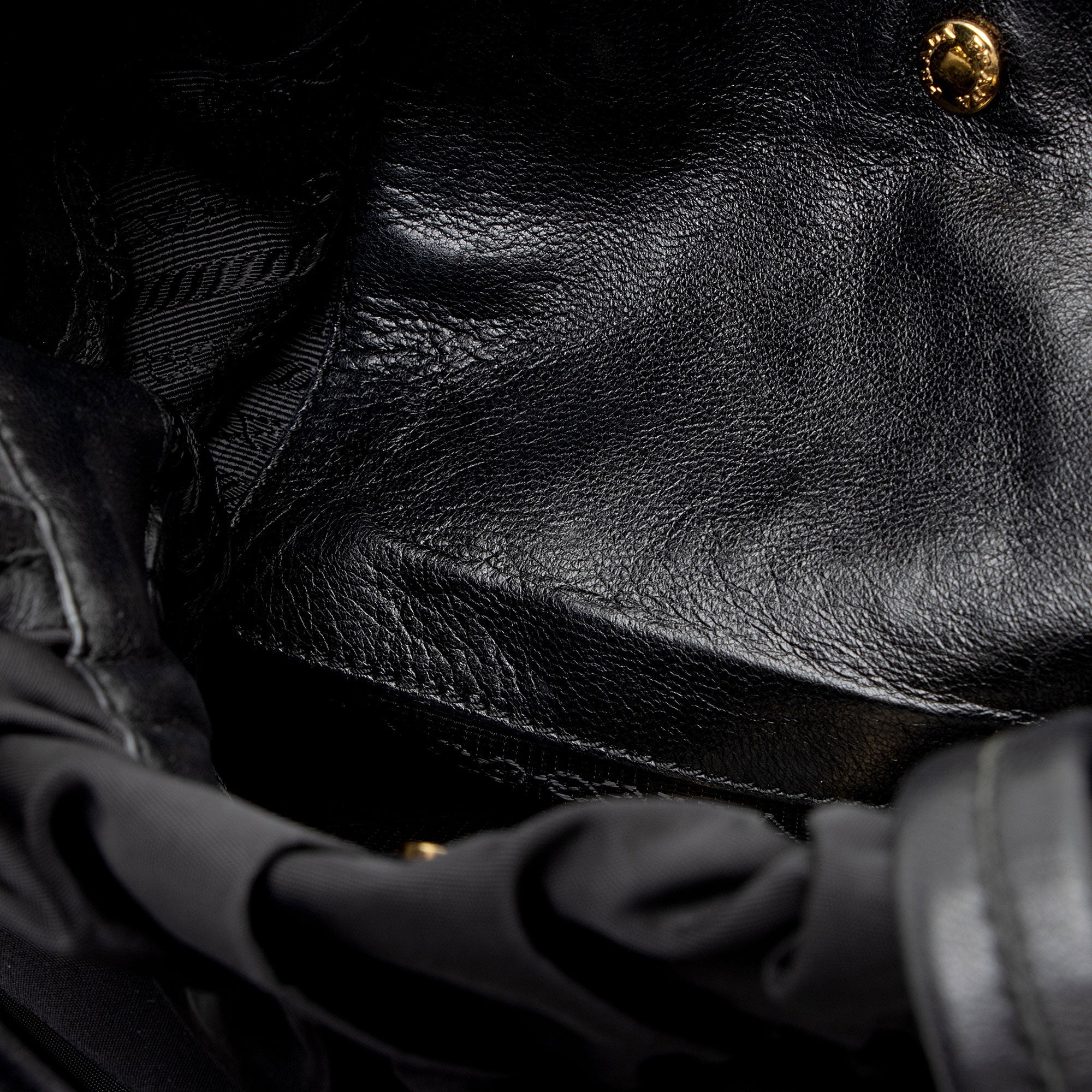 Prada Tessuto Logo Bow Tote