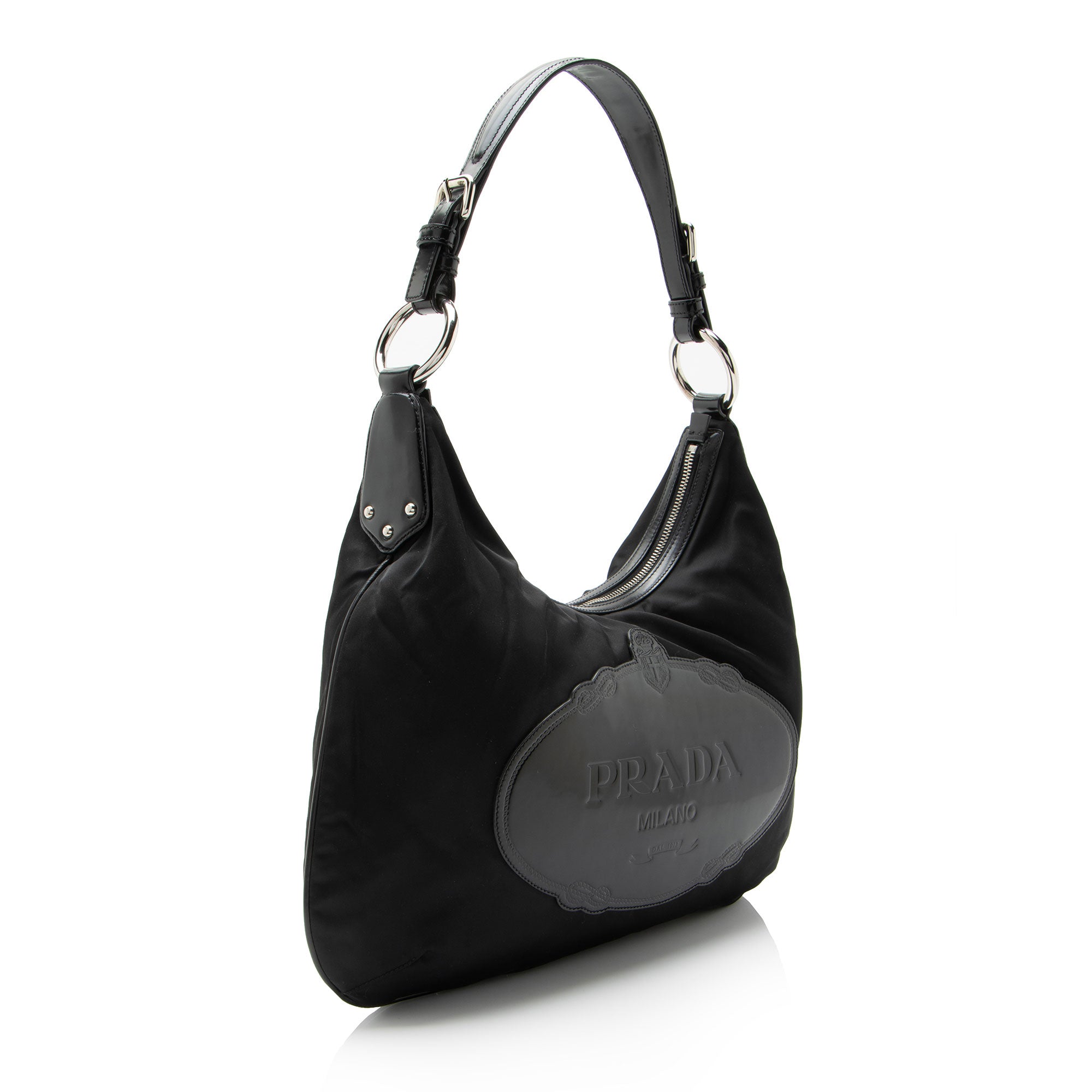 Prada Tessuto Logo Hobo