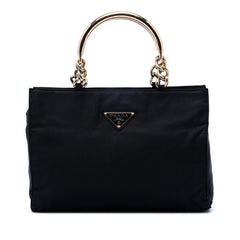 Prada Tessuto Metal Handle Bag