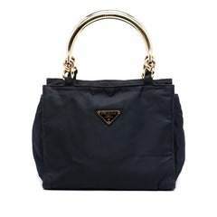 Prada Tessuto Metal Handle Bag
