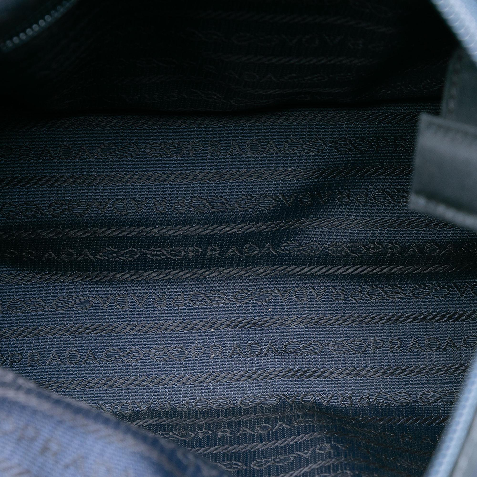 Prada Tessuto Metal Handle Bag