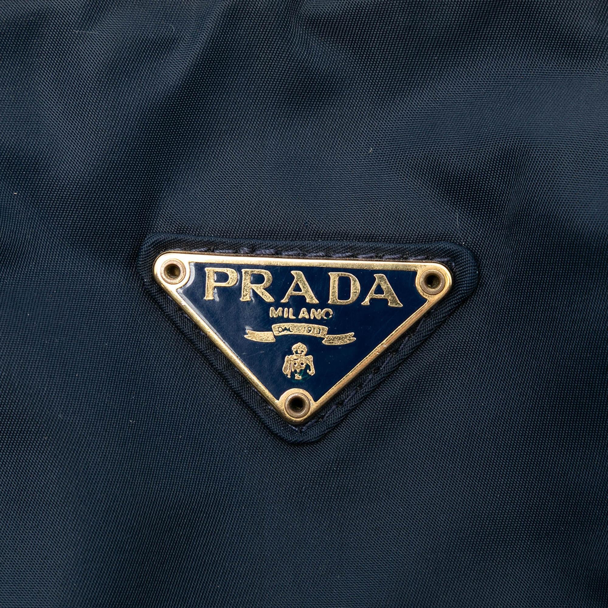 Prada Tessuto Metal Handle Bag