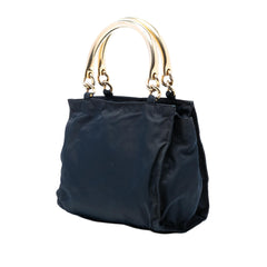 Prada Tessuto Metal Handle Bag